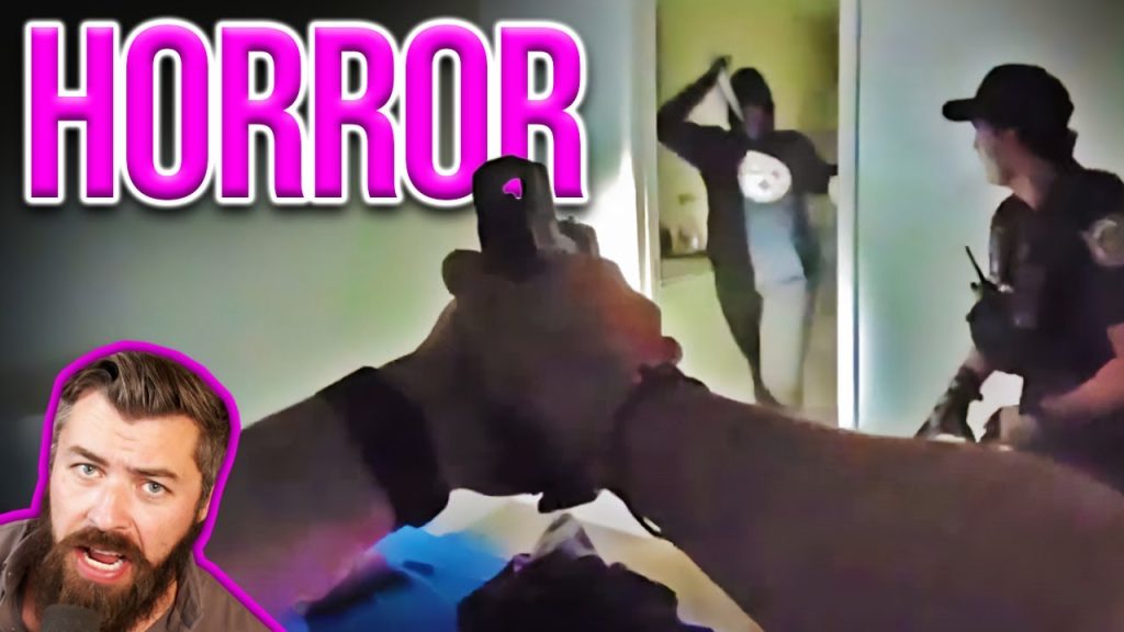 Demon Woman Charges Cops With HUGE Knife!