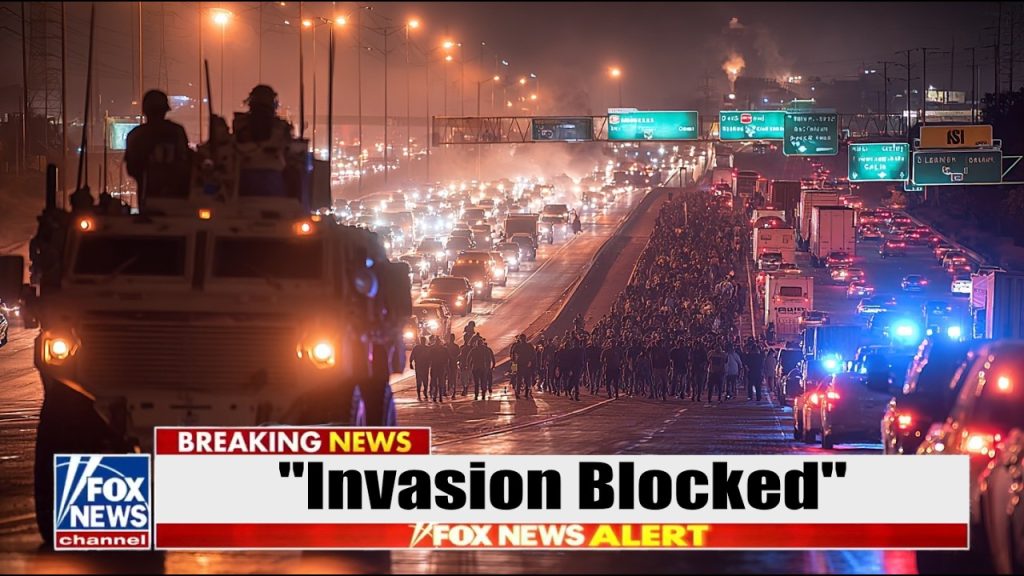 INVASION CONVOY JAMS Interstate… Texas ‘Marines’ SEAL EXITS, MARCH Illegals to MEXICO