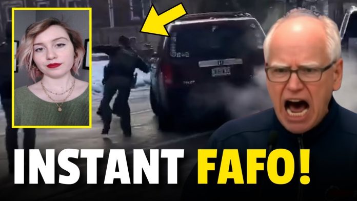 ICE Agent SMOKES Leftist Woman After She TRIES To RUN HIM OVER